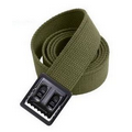 54" Jumbo Military Color Web Belt w/Black Open Face Buckle